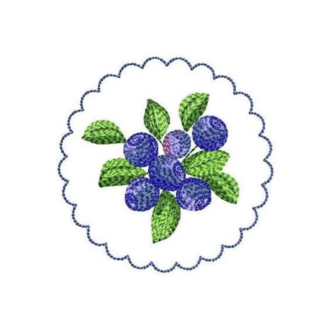 blueberry embroidery design ideas